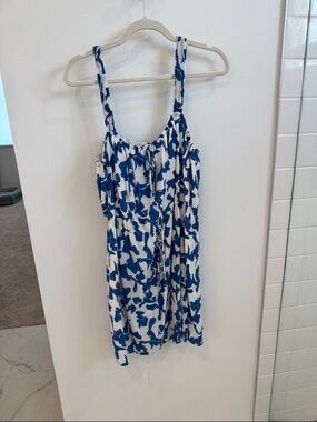 Abercrombie & Fitch White and Blue Floral Mini Dress